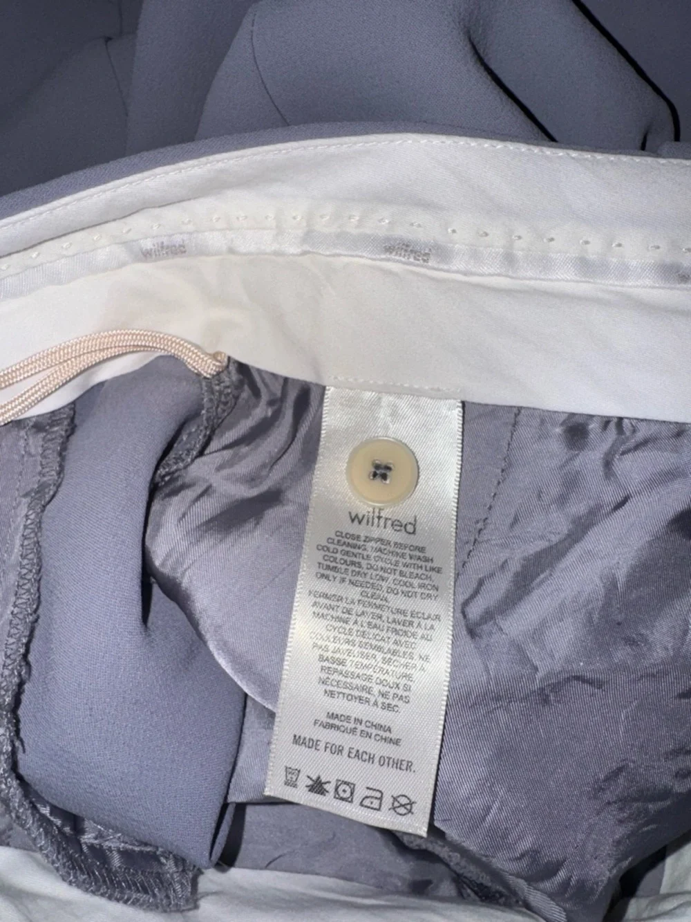 Wilfred Light Gray High-Waist Wide-Leg Trousers - Picture 5 of 5